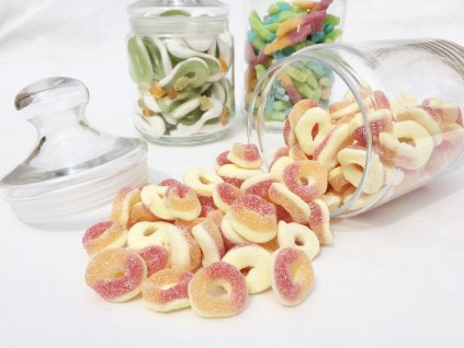 Broskvové želé kyselé mini oválky 1 Kg