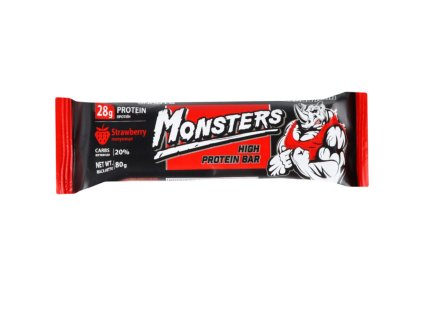 Monsters proteinová jahodová tyčinka 80g