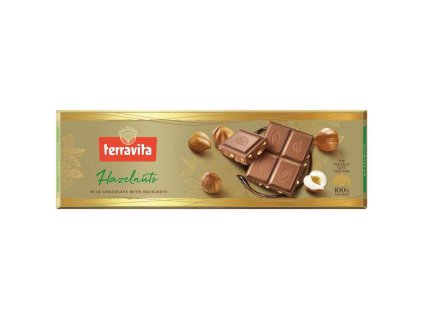 Terravita mléčná čokoláda s oříšky 225g