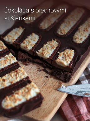 Recept na čokoládu s ořechovými sušenkami