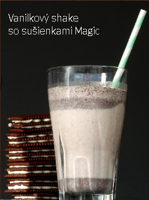 Recept na vanilkový shake se sušenkami Magic