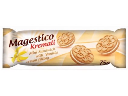 Slepované sušenky s náplní s vanilkovým aroma Magestico - cukrovinky.cz