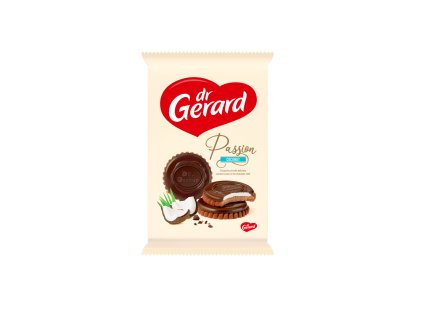Sušenky plněné kokosovým krémem, máčené v čokoládě Pasja coconut 205g-cukrovinky.cz