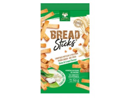 Bread sticks s príchuťou smotany a cibuľky 60g www.cukrovinky.cz