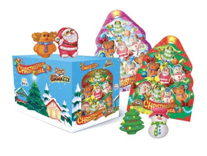 Vánoční stromek s postavičkami z marshmallow -cukrovinky.cz