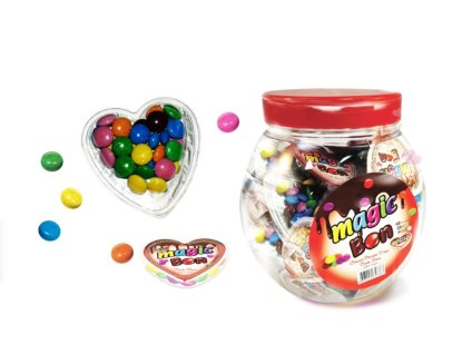 magic bon Čokoládové dražé - bonbóny v srdíčku 10g-cukrovinky.cz