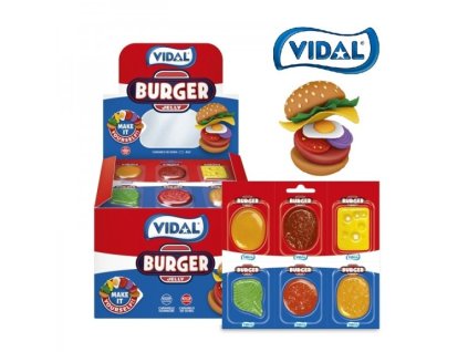 Vidal burgel jelly želé hamburger- www.cukrovinky.cz