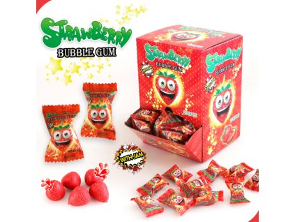 Jahodová žvýkačka se šťávou-cukrovinky.cz