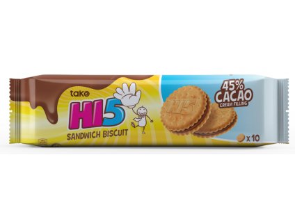 HI5 chutné máslové sušenky s kakaovou náplní  - www.cukrovinky.cz