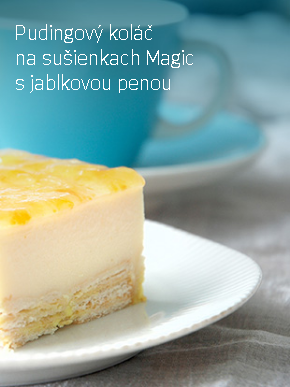 Recept na pudingový koláč so sušienkami Magic