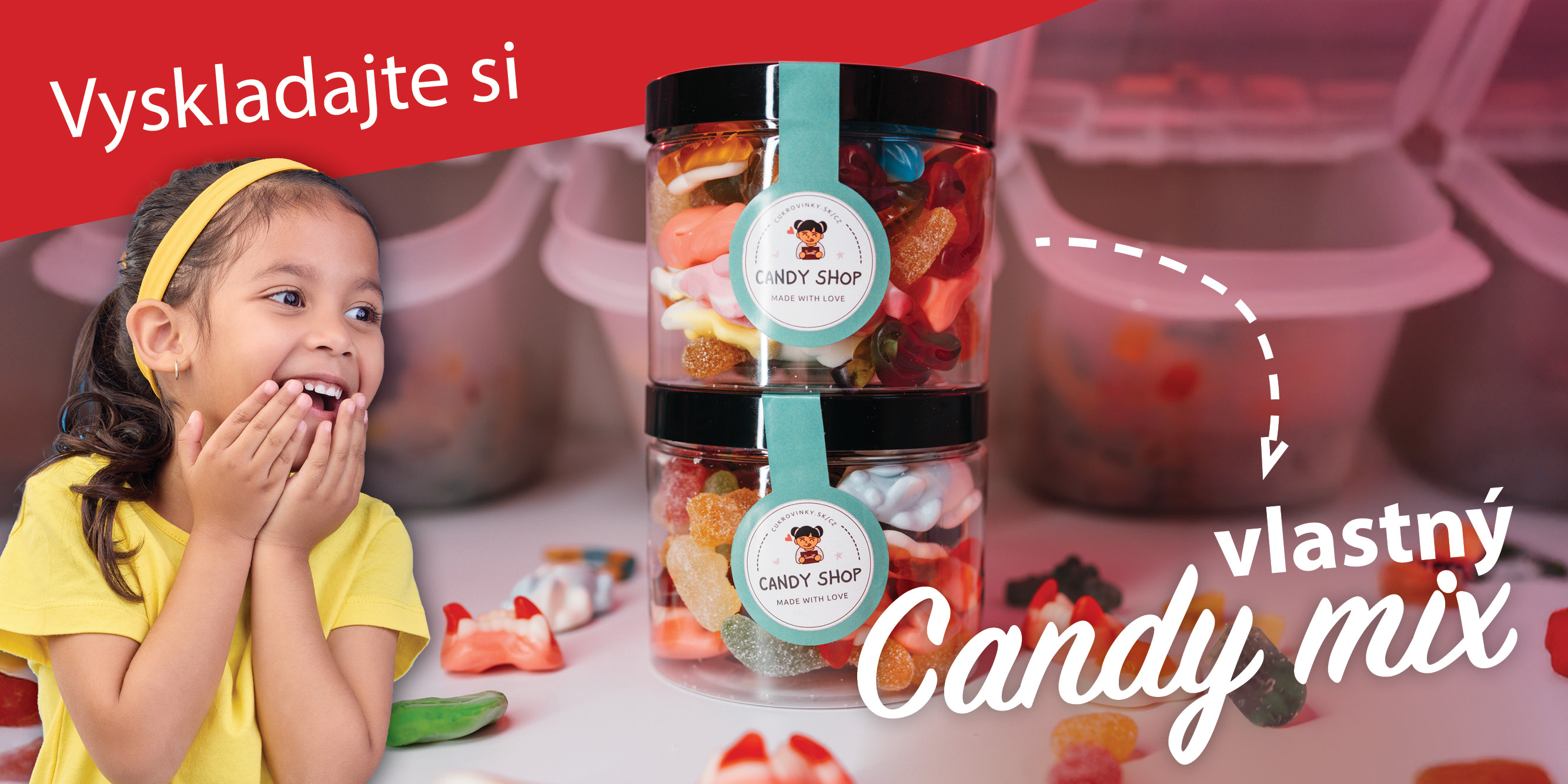 Vyskladaj si vlasný candy mix želé cukríkov.
