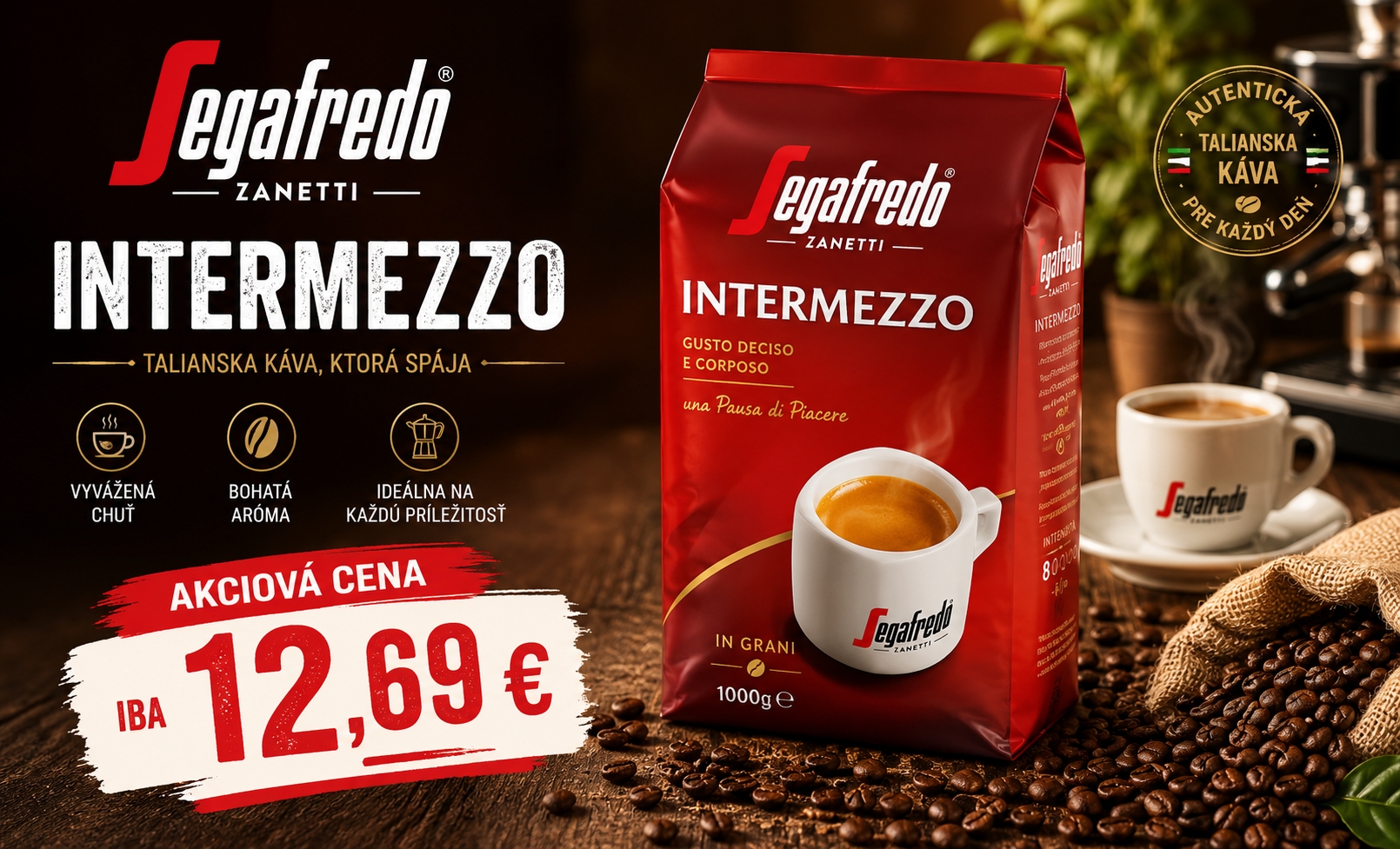 akcia na kávu Segafredo Intermezzo