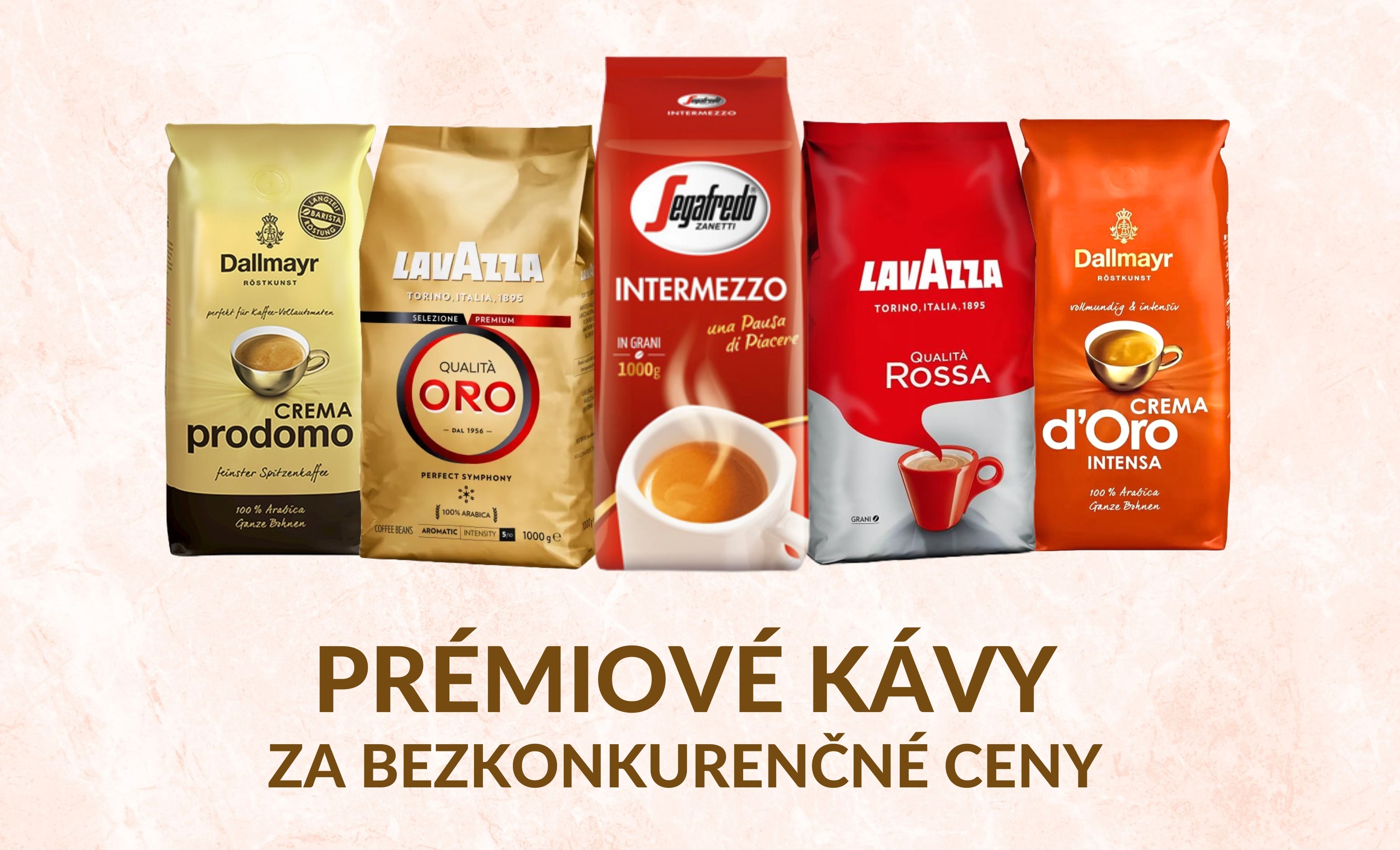 značkové kávy za najnižšie ceny