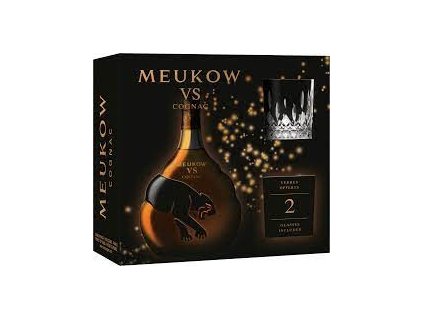 Meukow VS 40% 0,7 l (darčekové balenie 2 poháre)