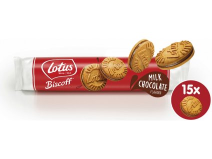 Lotus Biscoff Karamelizované sušienky spojené náplňou s príchuťou mliečnej čokolády 150 g