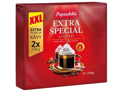 Popradská Mletá káva Extra špeciál 2 x 250 g