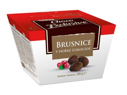 Brusnice v hořké čokoládě