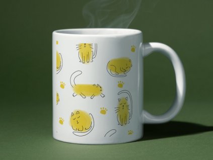 keramicky hrncek zlte macicky 330ml 1