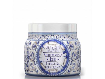 Rudy Profumi (Le Maioliche) Hydratační tělový krém MEDITERRANEAN HERBS, 450 ml