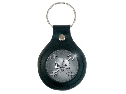 PŘÍVĚSEK NA KLÍČE|IRON MAIDEN  FINAL FRONTIER LOGO|LEATHER FOG
