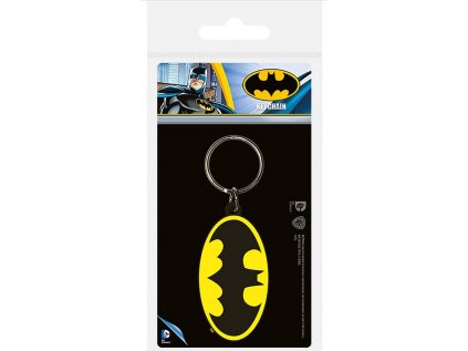 PŘÍVĚSEK NA KLÍČE|PRYŽOVÝ  BATMAN|LOGO (DC COMICS)