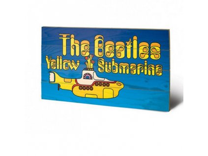 OBRAZ|MALBA NA DŘEVĚ 45 cm x 76 cm  BEATLES|YELLOW SUBMARINE