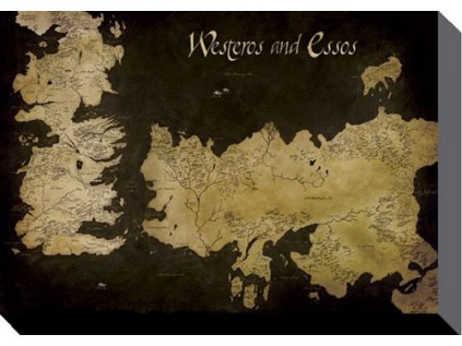 OBRAZ NA PLÁTNĚ CANVAS|120 x 85 cm  GAME OF THRONES|MAP