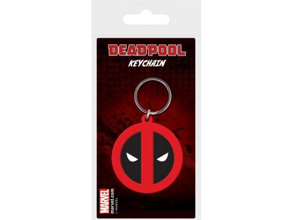 PŘÍVĚSEK NA KLÍČE|PRYŽOVÝ|MARVEL  DEADPOOL|SYMBOL|4,5 x 6 cm