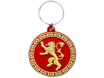 PŘÍVĚSEK NA KLÍČE|PRYŽOVÝ  GAME OF THRONES|LANNISTER|5 x 6 cm