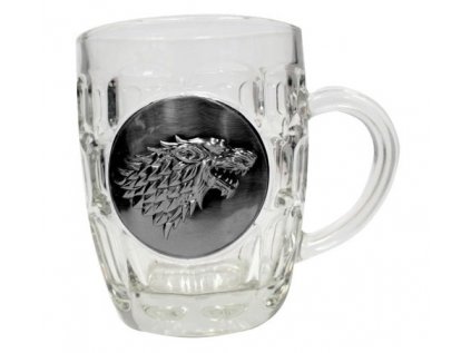 SKLENICE KORBEL|GAME OF THRONES  450 ml|STARK|LOGO KOV|S DŮLKY