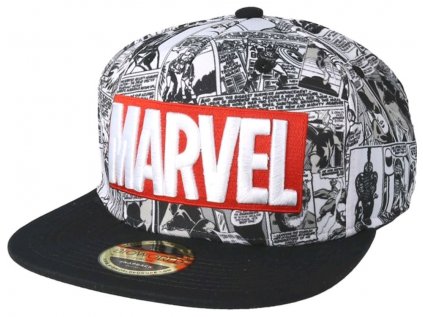 ČEPICE KŠILTOVKA|SNAPBACK|MARVEL  CLASSIC BOX LOGO|COMICS PRINT