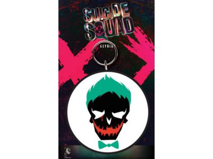 PŘÍVĚSEK NA KLÍČE|PRYŽOVÝ  SUICIDE SQUAD|JOKER SKULL