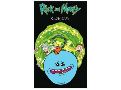 PŘÍVĚSEK NA KLÍČE|PRYŽOVÝ  RICK AND MORTY|MEESEEKS|7,5 x 15 cm