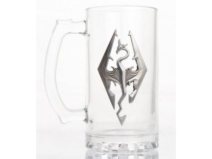 SKLENICE KORBEL|SKYRIM  500 ml|DRAGON SYMBOL|KOVOVÉ LOGO