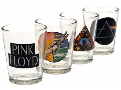 SKLENICE|ŠTAMPRLE|PINK FLOYD  60 ml|SET 4 KUSŮ|GIFT BOX