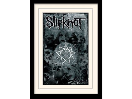 PLAKÁT V RÁMU 30 x 40 cm  SLIPKNOT|PENTAGRAM