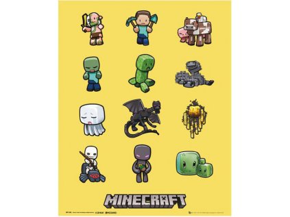 PLAKÁT 40 x 50 cm|MINECRAFT  CHARACTERS|200 gr