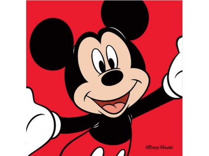 OBRAZ NA PLÁTNĚ CANVAS|40 x 40 cm  MICKEY MOUSE|RED