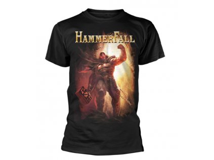 TRIČKO PÁNSKÉ|HAMMERFALL  DETHRONE AND DEFY|ČERNÉ (XL)