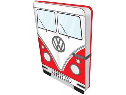 BLOK|ZÁPISNÍK A5|VOLKSWAGEN  RED CAMPER|S TUŽKOU