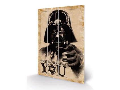 OBRAZ|MALBA NA DŘEVĚ 40 cm x 59 cm  STAR WARS|YOUR EMPIRE NEEDS YOU