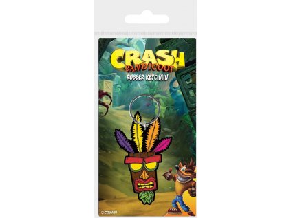 PŘÍVĚSEK NA KLÍČE|CRASH BANDICOOT  AKU AKU|4,5 x 6 cm