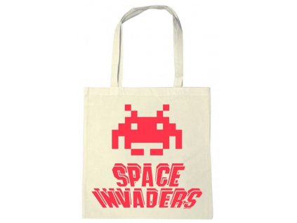 TAŠKA SHOPPING|SPACE INVADERS  ALIEN|38 x 42 cm|BAVLNA