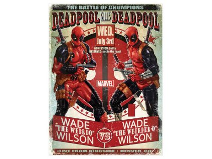 OBRAZ NA PLÁTNĚ CANVAS|60 x 80 cm  MARVEL|DEADPOOL|WADE VS WADE