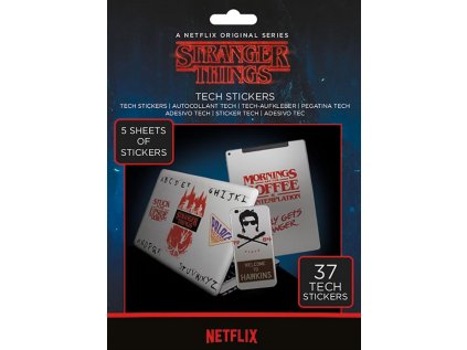 SAMOLEPKY NA ELEKTRONIKU  STRANGER THINGS|5 LISTŮ|37 KUSŮ