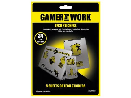 SAMOLEPKY NA ELEKTRONIKU|GAMING  GAMER AT WORK|5 LISTŮ|34 KUSŮ