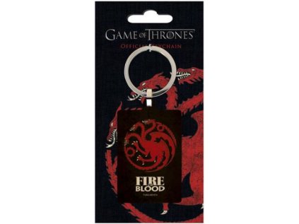 PŘÍVĚSEK NA KLÍČE|GAME OF THRONES  TARGARYEN|4 x 6 cm|KOVOVÝ