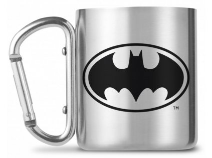 HRNEK KOVOVÝ S KARABINOU|DC COMICS  240 ml|BATMAN LOGO