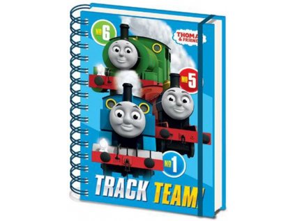 BLOK|ZÁPISNÍK A5|KROUŽKOVÁ VAZBA  THOMAS & FRIENDS|TRACK TEAM