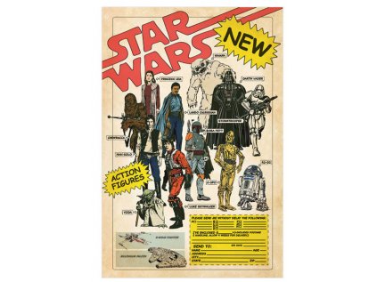 PLAKÁT 61 x 91,5 cm|STAR WARS  ACTION FIGURES